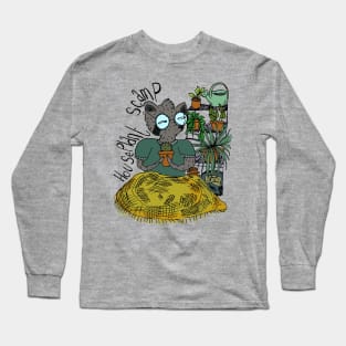 Raccoon's Cozy Green Haven Long Sleeve T-Shirt